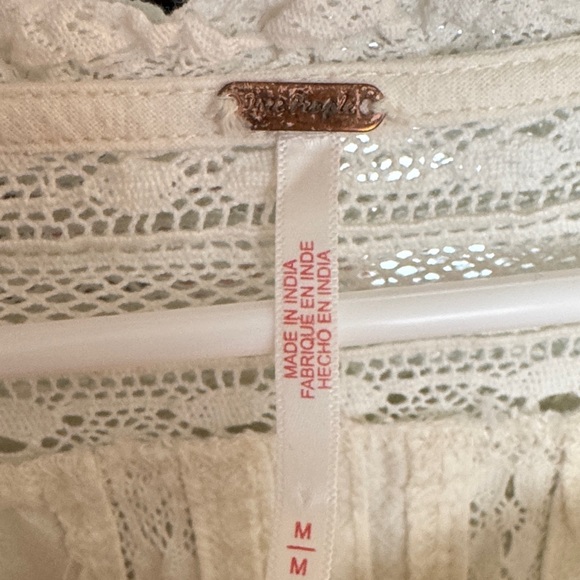 Free People Cream Dress with Black Accents - Picture 5 of 6